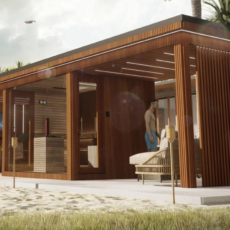 4-sezónny modulárny saunový dom Oasis