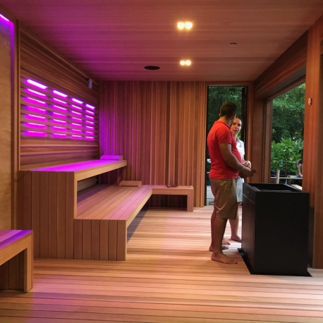 Hot Yoga externá sauna, sauna dom