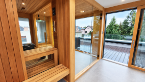 Panoramatická fínska sauna
