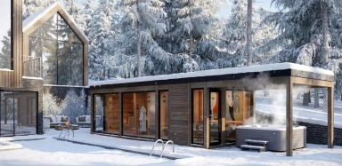 Luxusná sauna v zime Luxusná sauna v zime