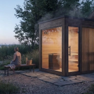 Panoramatická dizajnová sauna Panoramatická dizajnová sauna