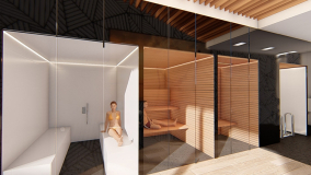 Interiérová architektúra a dizajnová fitnes miestnosť