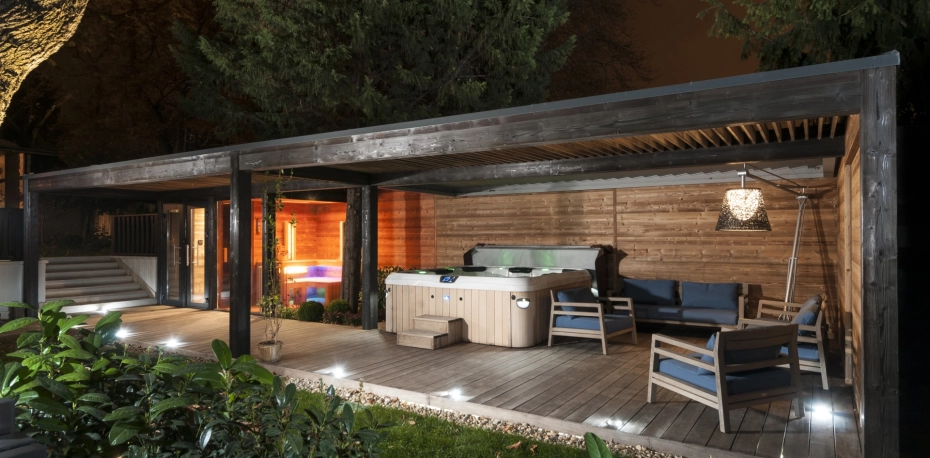Kombinovaný sauna dom a wellness na základe individuálného návrhu